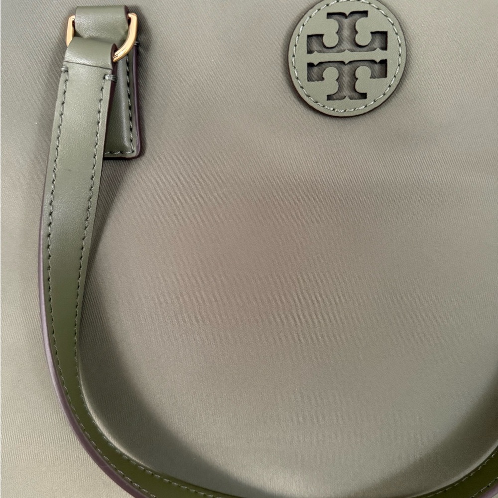 Tory Burch 160633 Ella Small Nylon Tote Handbag Palm Leaf Green - Picture 5 of 12